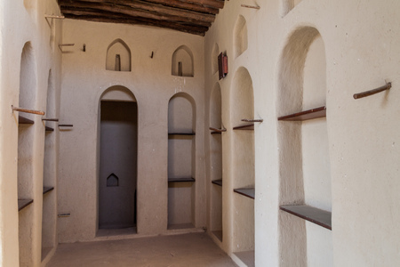 BAHLA, OMAN - FEBRUARY 27, 2017: One of rooms of Bahla Fort, Omanのeditorial素材