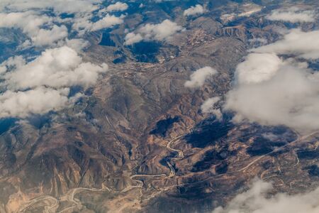 Aerial view of a landscape near Queretaro, Mexicoの写真素材