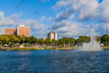 View of Lagoa (Laguna) in Joao Pessoa, Brazilの写真素材