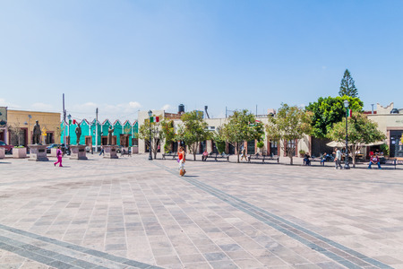 QUERETARO, MEXICO: OCTOBER 3, 2016: Plaza de los Fundadores square in the center of Queretaro, Mexicoのeditorial素材