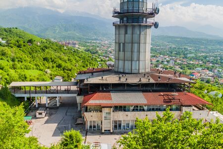 Almaty Television Tower at Kok Tepe mountain, Kazakhstanの写真素材