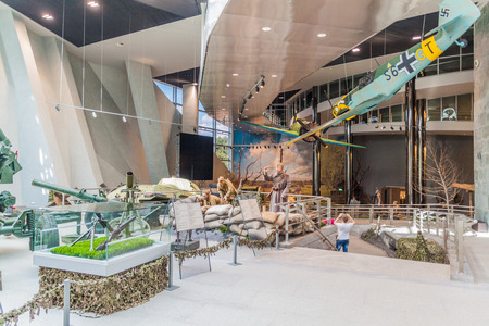 MINSK, BELARUS - JUNE 16, 2017: Exhibits at the Belarusian State Museum of the History of the Great Patriotic War in Minsk