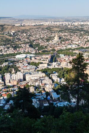 Aerial view of Tbilisi, capital of Georgiaの写真素材