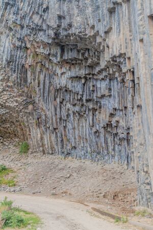Basalt columns called Symphony of the Stones along Garni gorge, Armenia