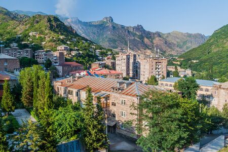 Aerial view of Alaverdi town in Armenia