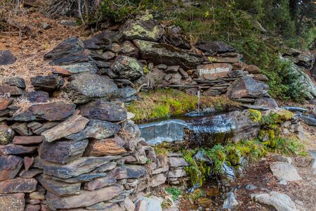 Spring in Parc Natural Comunal de les Valls del Comapedrosa national park in Andorraの写真素材