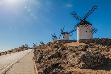 Windmills in Consuegra village, Spainの写真素材
