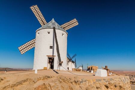 Windmills located in Consuegra village, Spainの写真素材