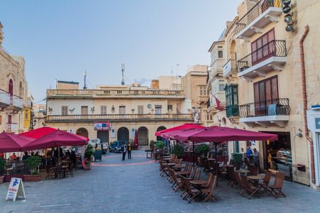 VICTORIA, MALTA - NOVEMBER 8, 2017: St. George's square in Victoria, Gozo Island, Maltaのeditorial素材