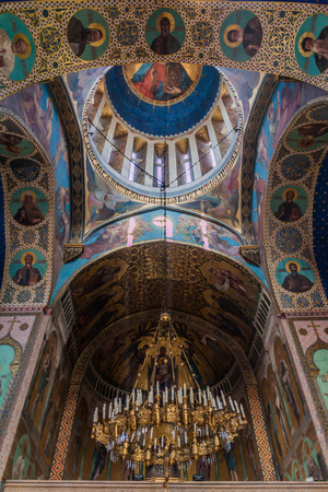 TBILISI, GEORGIA - JULY 17, 2017: Jvaris Mama church in Tbilisi, capital of Georgia