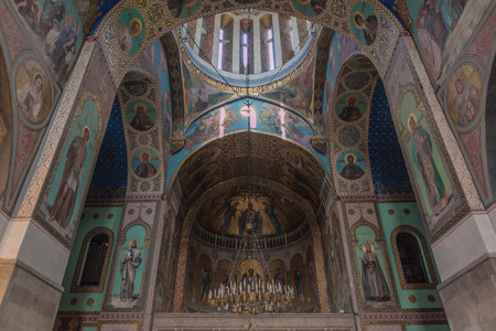 TBILISI, GEORGIA - JULY 17, 2017: Jvaris Mama church in Tbilisi, capital of Georgia