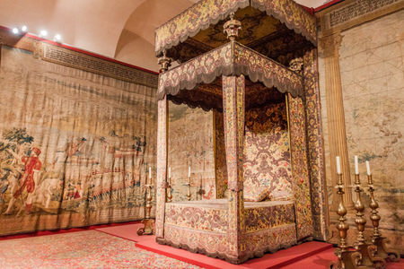 MADRID, SPAIN - OCTOBER 25, 2017: One of many rooms in the Royal Palace (Palacio Real) in Madrid, Spainのeditorial素材