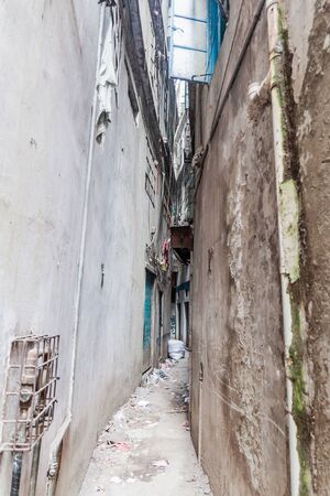 Very narrow alley in Old Dhaka, Bangladesh