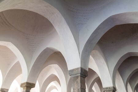 Ceiling of Sixty Dome Mosque (Shaá¹­ Gombuj Moshjid or Shait Gumbad mosque) in Bagerhat, Bangladeshの写真素材