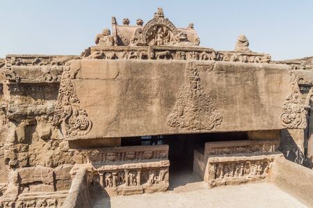 Detail of Kailasa Temple in Ellora, Maharasthra state, India