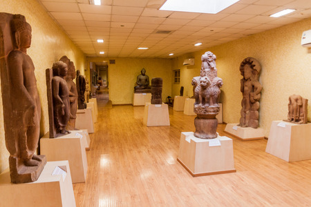 SANCHI, INDIA - FEBRUARY 4, 2017: Archaeological museum at Sanchi Buddhist site.のeditorial素材