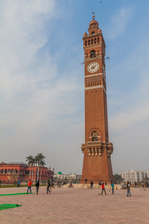 LUCKNOW, INDIA - FEBRUARY 3, 2017: Husainabad Clock Tower in Lucknow, Uttar Pradesh state, Indiaのeditorial素材