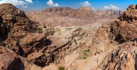 Panorama of the ancient city Petra, Jordanの写真素材
