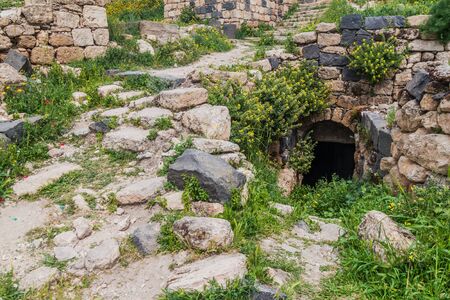 Ancient West Theatre ruins in Umm Qais, Jordan
