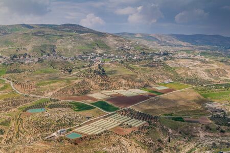 Landscape near Karak town, Jordanの写真素材
