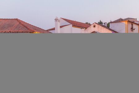 Cobbled streets in Obidos village, Portugal