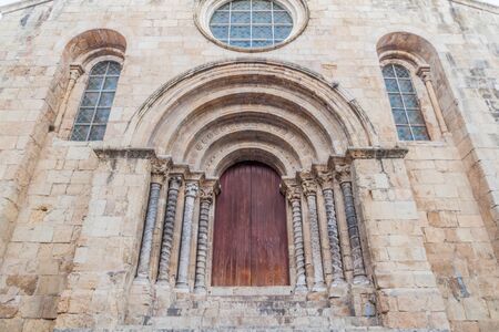 Portal of Igreja de Santiago (Sao Tiago) church in Coimbra, Portugal