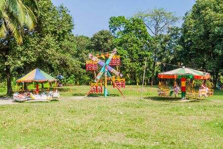 Children's playground near Folk Arts Museum in Sonargaon town, Bangladeshのeditorial素材