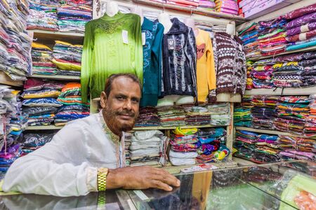 MORRELGANJ, BANGLADESH - NOVEMBER 18, 2016: Shop keeper in Morrelganj village, Bangladeshのeditorial素材