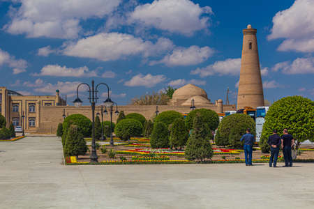 KHIVA, UZBEKISTAN - APRIL 25, 2018: Bikajon Bika Mosque in Khiva, Uzbekistanのeditorial素材