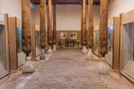 KHIVA, UZBEKISTAN - APRIL 25, 2018: Interior of Tosh Hovli Palace in the old town of Khiva, Uzbekistanのeditorial素材