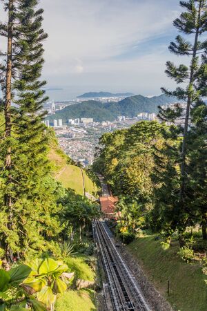 Funicular to Penang hill, Malaysiaの写真素材