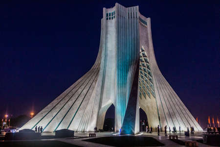 TEHRAN, IRAN - APRIL 2, 2018: Evening view of Azadi Tower (Freedom Tower) in Tehran, Iranのeditorial素材