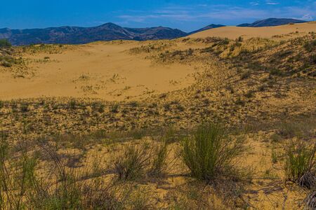 Sarykum (the largest sand dune in Eurasia) in Dagestan Nature Reserve near Makhachkala city, Russiaの写真素材