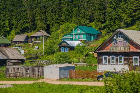 Village in Perm Krai, Russiaの写真素材