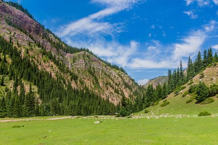 View of Jeti Oguz valley, Kyrgyzstanの写真素材