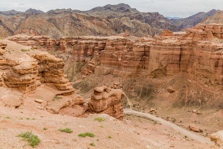 View of Sharyn canyon in Kazakhstanの写真素材