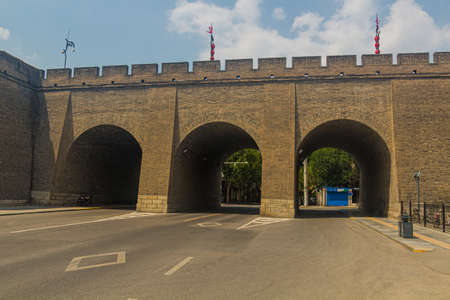 City walls of  Xi'an, Chinaのeditorial素材