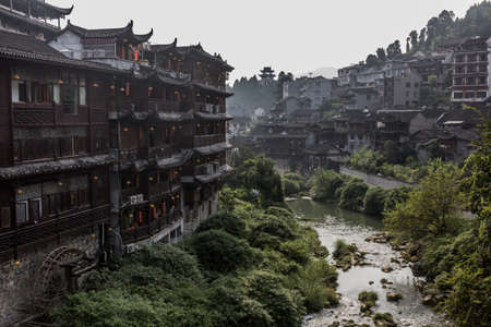 View of Furong Ancient Town (Furong Zhen, Hibiscus Town), China