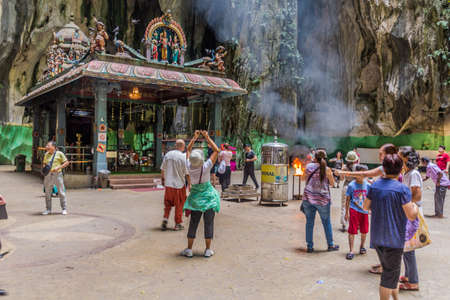 KUALA LUMPUR, MALAYISA - MARCH 30, 2018: Hindu temple in Batu caves in Kuala Lumpur, Malaysia