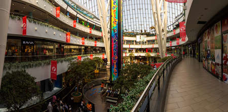 ASTANA, KAZAKHSTAN - JULY 9, 2018: Interior of Khan Shatyr Entertainment Center in Astana (now...