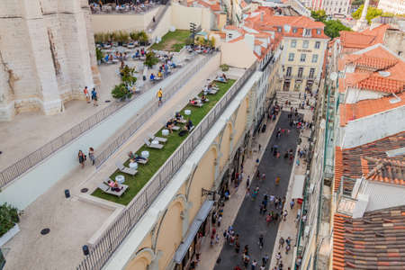 LISBON, PORTUGAL - OCTOBER 8, 2017: Viewpoint at the former Catholic convent of Our Lady of Mount...