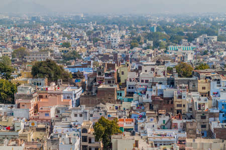 Aerial view of Udaipur, Rajasthan state, India