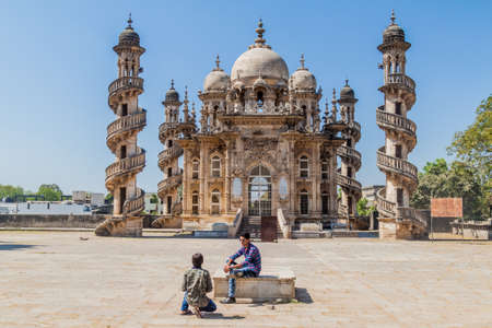 JUNAGADH, INDIA - FEBRUARY 9, 2017: Tomb of Bahar-ud-din Bhar in Junagadh, Gujarat state, India