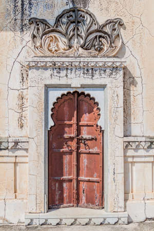 Door at Kumbhalgarh fortress, Rajasthan state, Indiaのeditorial素材