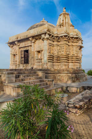 Shri Digamber Jain Adinath Temple at Chittor Fort in Chittorgarh, Rajasthan state, Indiaのeditorial素材