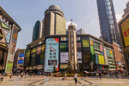 CHONGQING, CHINA - AUGUST 16, 2018: Liberation Monument  in Chongqing, Chinaのeditorial素材