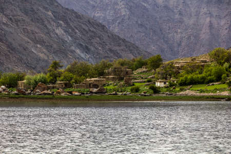 Jizev (Jisev or Jizeu) village in Pamir mountains, Tajikistan