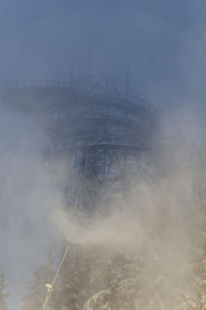 Winter view of Dolni Morava Sky walk, Czechia