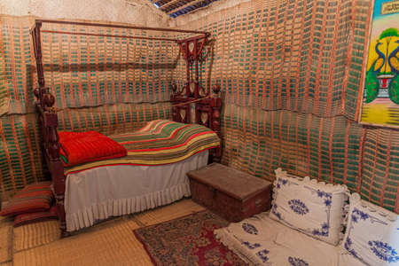 DUBAI, UAE - JANUARY 18, 2018: Exhibit of a traditional dwelling in the Dubai Museum in the Al Fahidi Fort in Dubai, UAEのeditorial素材