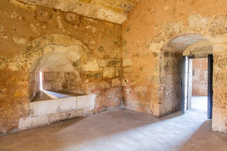 SANTO DOMINGO, DOMINICAN REPUBLIC - DECEMBER 2, 2018: Interior of Fortaleza Ozama fortress in Santo Domingo, capital of Dominican Republic.のeditorial素材